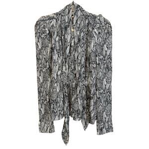 HYFVE Snakeskin Blouse Black Large